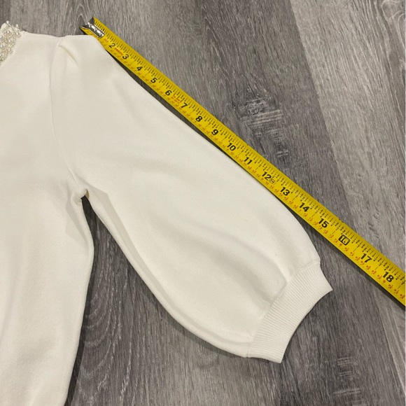 White H&M sweater with beading, size XS - Picture 6 of 10